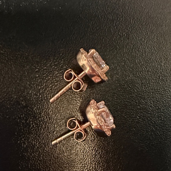 925 Rose Gold Stud Earrings - Picture 4 of 4